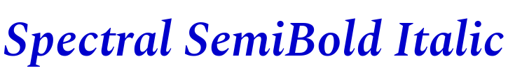 Spectral SemiBold Italic police de caractère